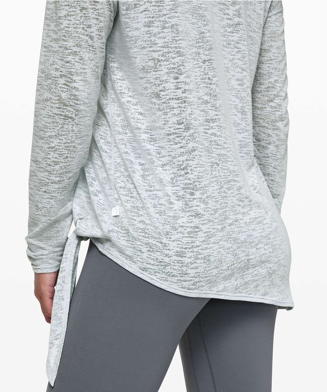 Lululemon Tie Your Practice Long Sleeve - Silver Fox