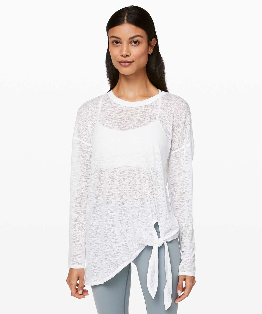 Lululemon Tie Your Practice Long Sleeve - White