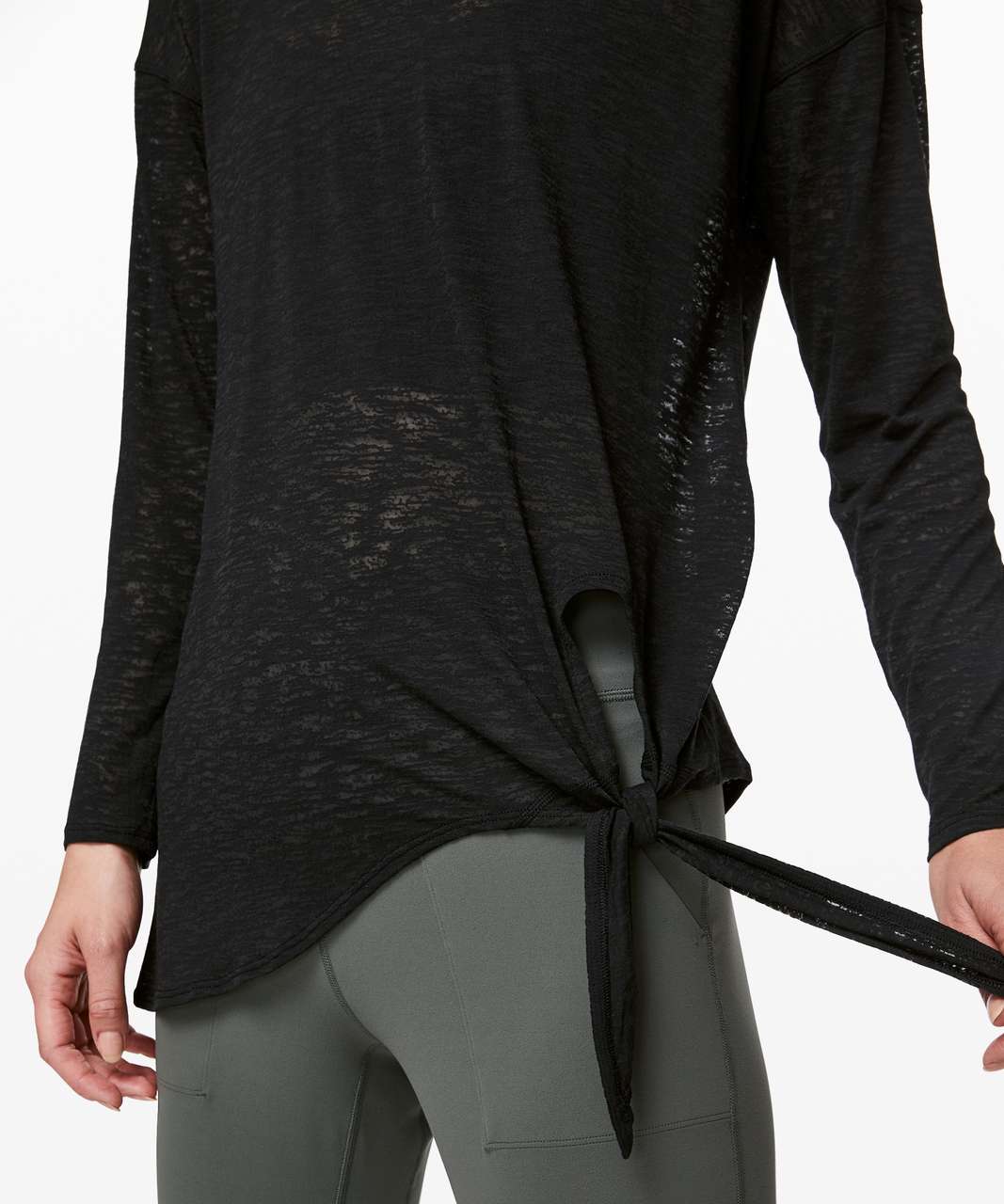 Lululemon Tie Your Practice Long Sleeve - Black