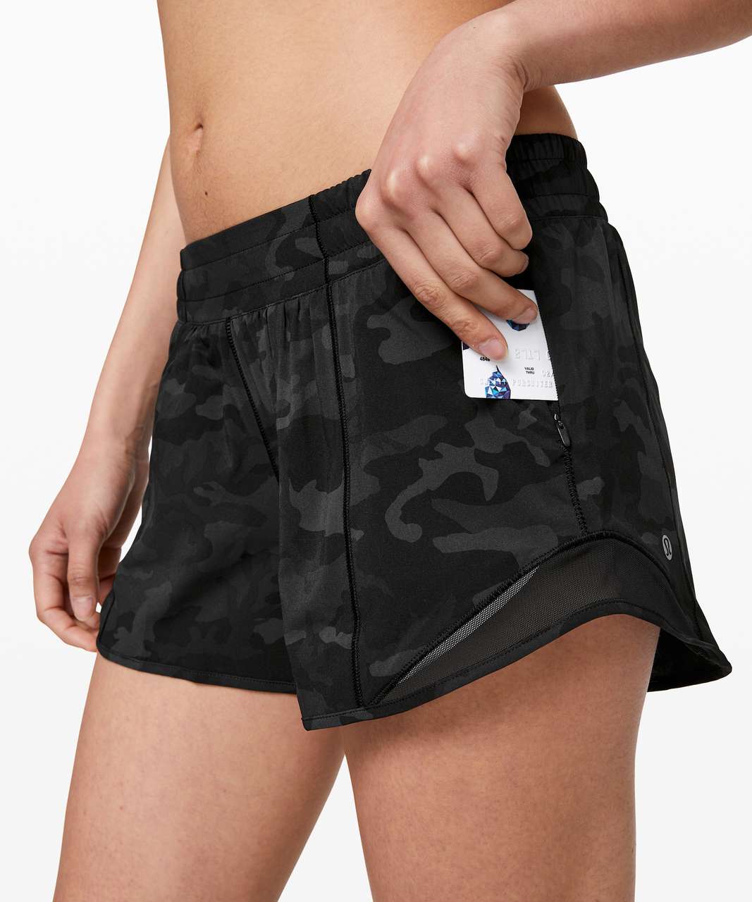 Lululemon Hotty Hot Short II *Long 4 - Incognito Camo Multi Grey / Black -  lulu fanatics