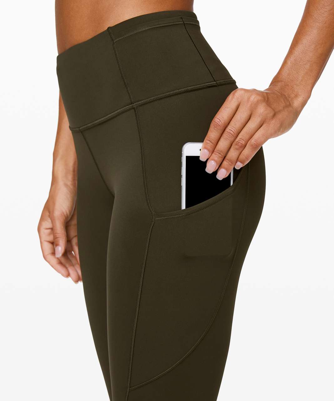 Lululemon Fast and Free Tight II 25" *Non-Reflective Nulux - Dark Olive