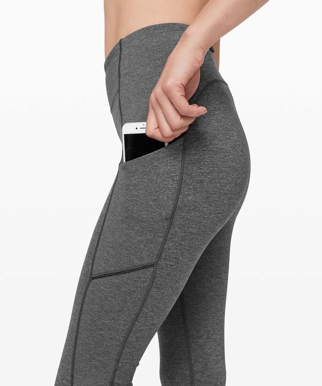 Lululemon Speed Tight V (Brushed) - Heathered Black - lulu fanatics