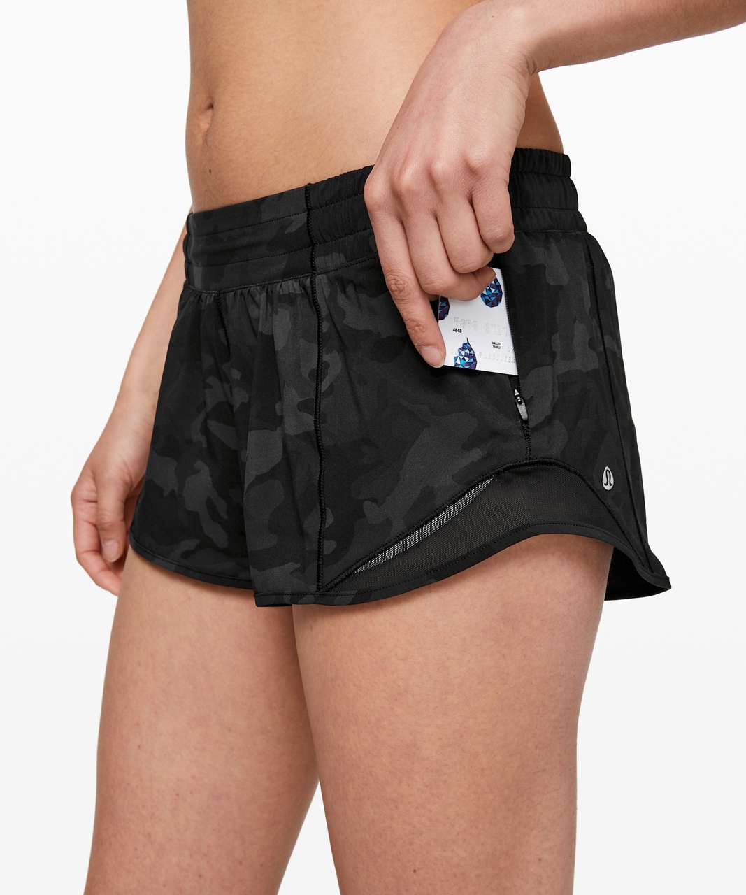 Lululemon Hotty Hot Short II *2.5" - Incognito Camo Multi Grey / Black