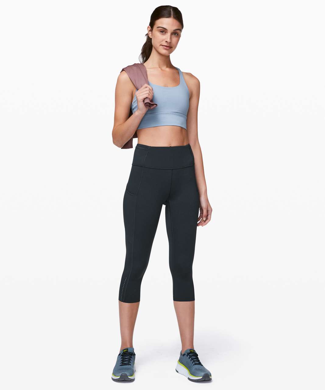 Lululemon Fast and Free Crop II 19" *Nulux - Melanite