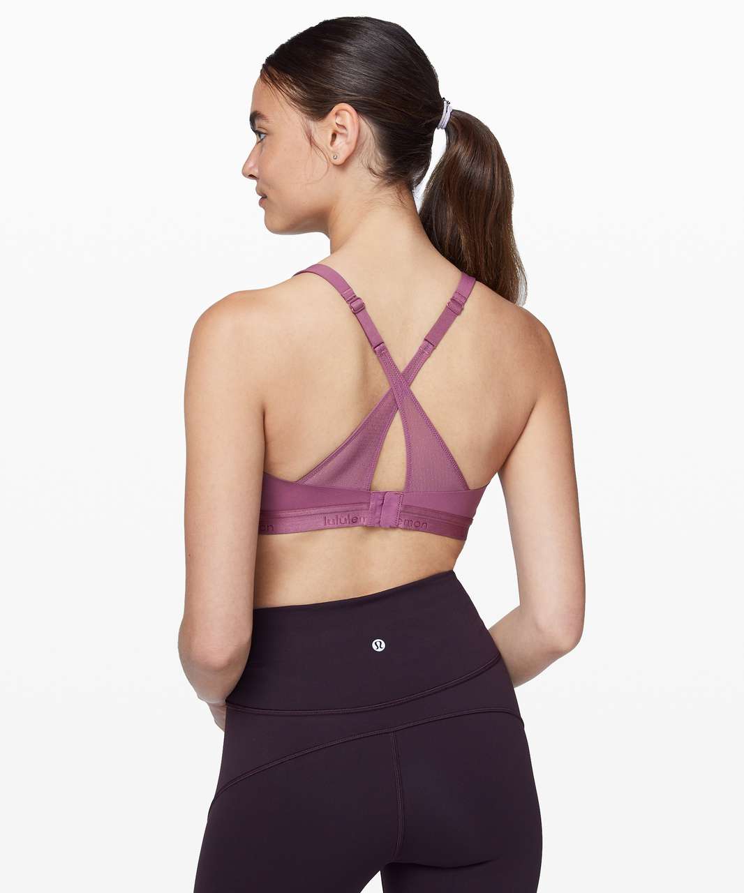 Lululemon Sports Bra Sz 2 Purple Y back Z40416 Thick Strap Plum XS