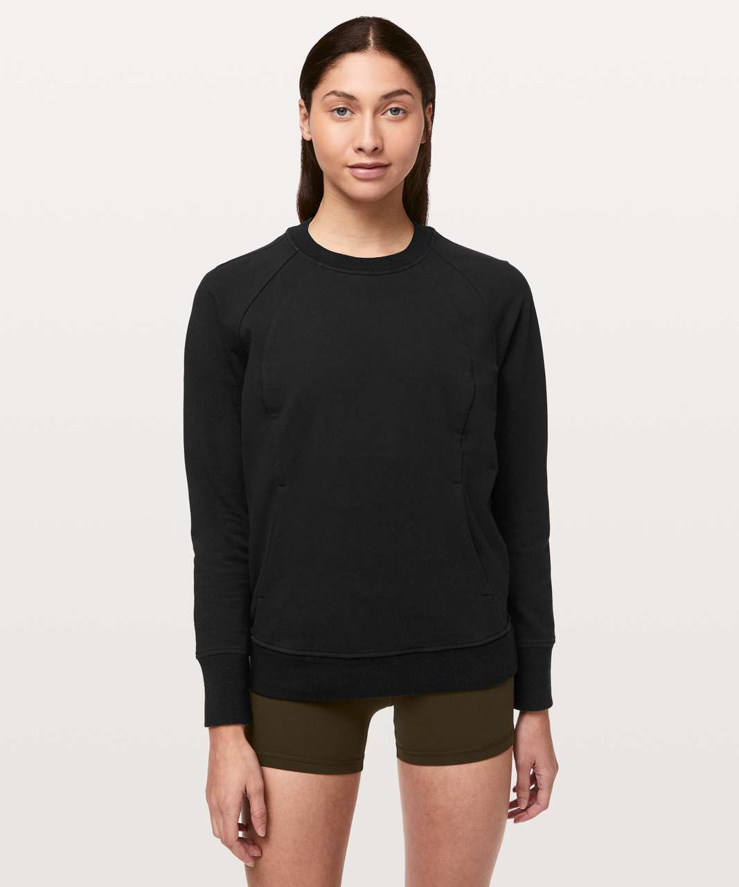 Lululemon City Sweat Crew - Black (Womens) - lulu fanatics