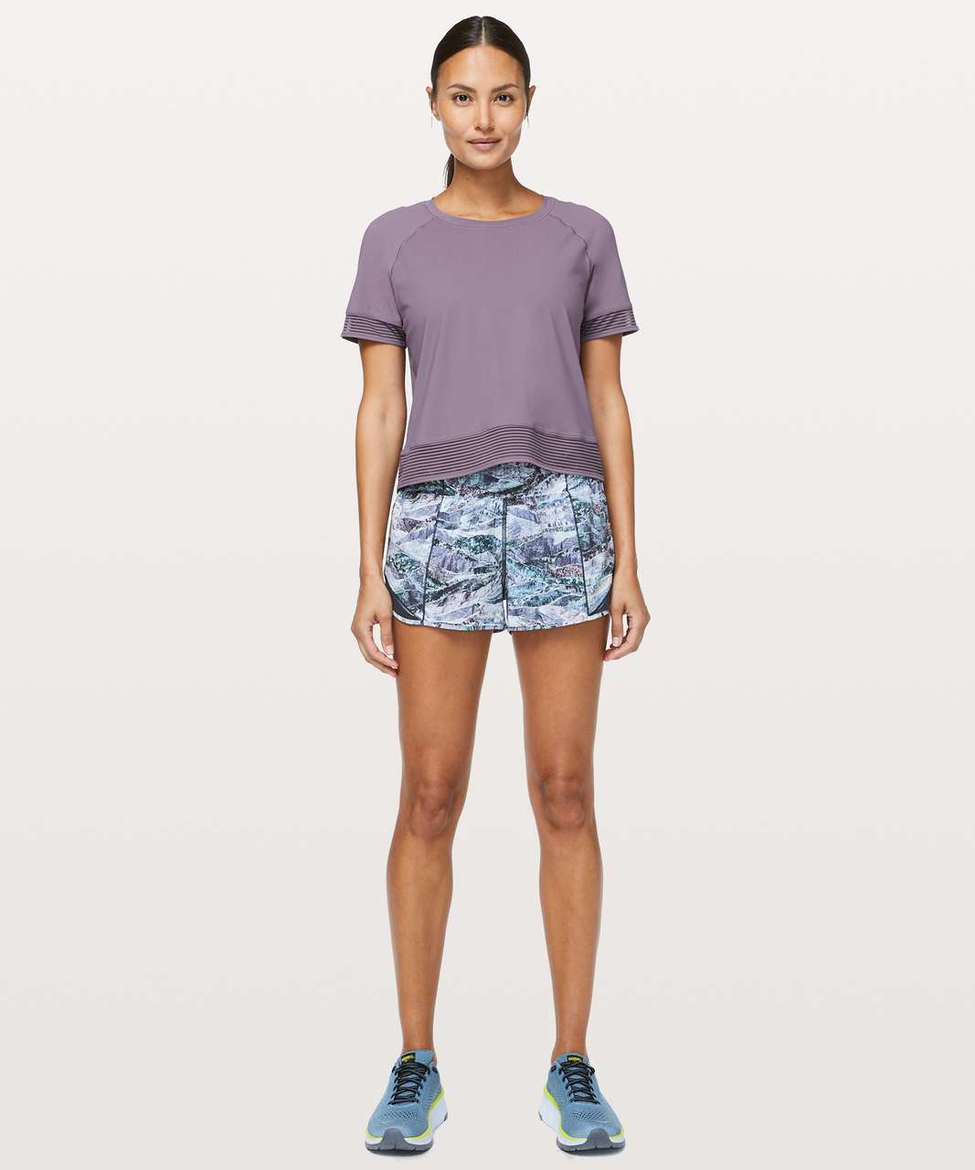 Lululemon Stripe In Stride Short Sleeve - Graphite Purple