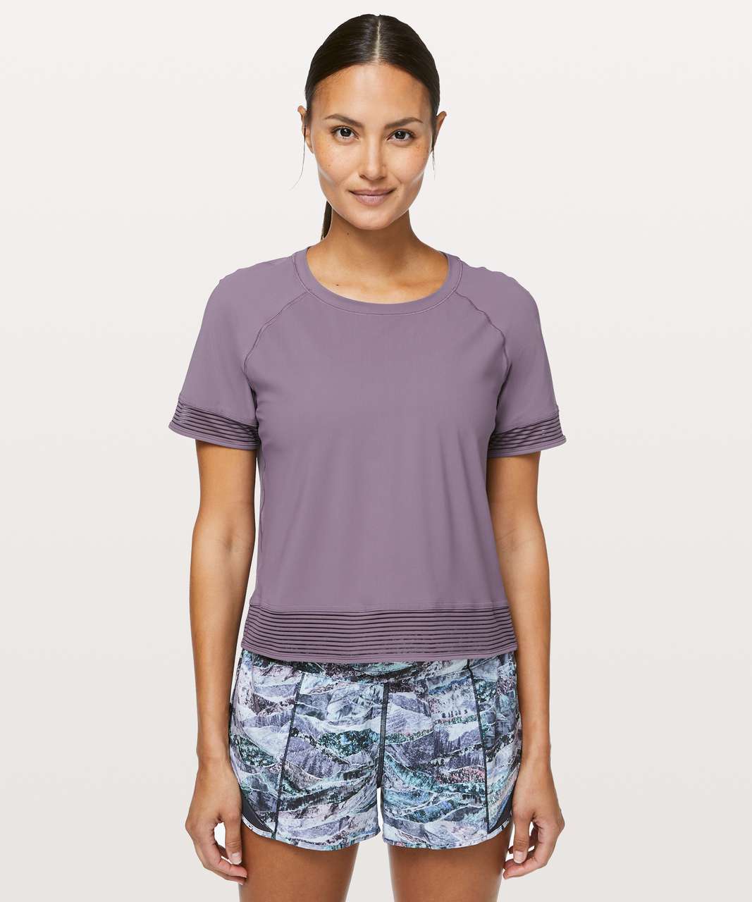 Lululemon Stripe In Stride Short Sleeve - Graphite Purple - lulu