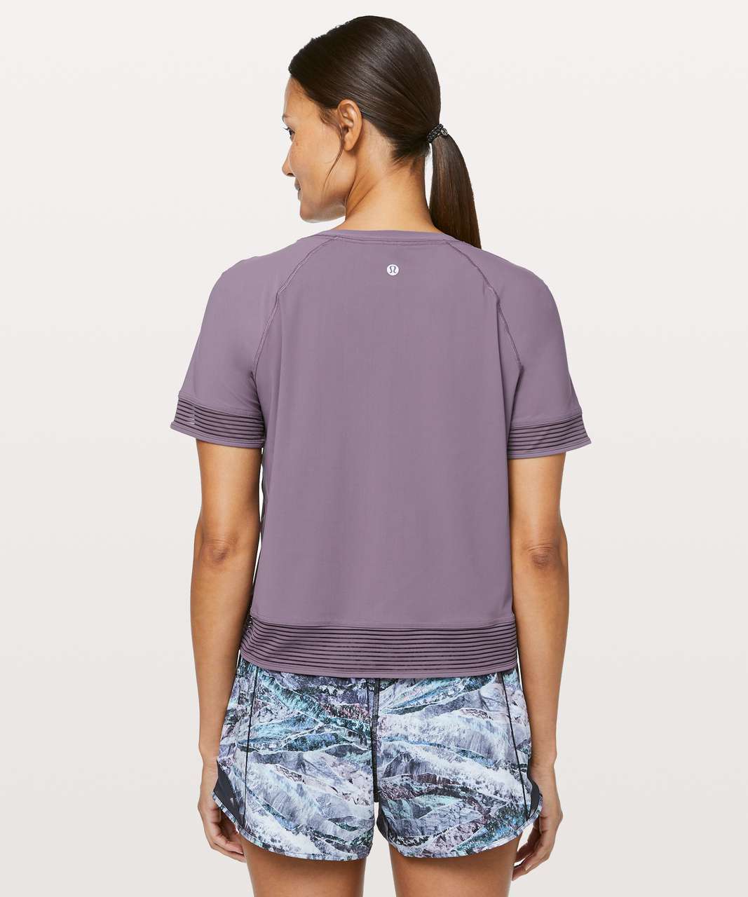 Lululemon Stripe In Stride Short Sleeve - Graphite Purple