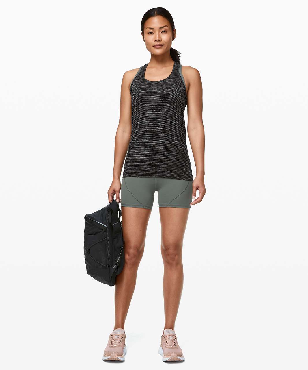 Lululemon Swiftly Speed Racerback - Black / White / Black