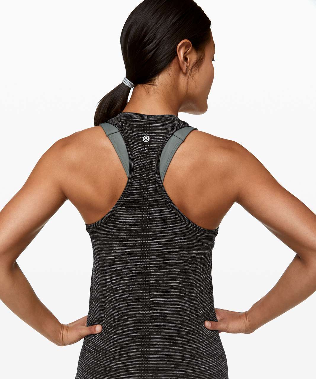 Lululemon Swiftly Speed Racerback - Black / White / Black