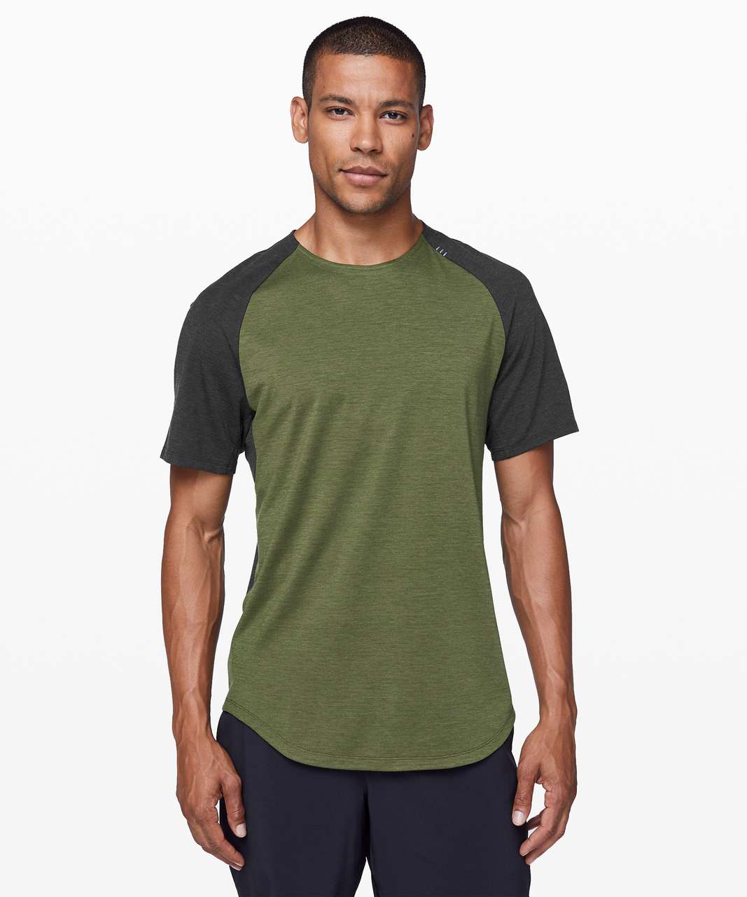 Lululemon Always Agile Short Sleeve - Loden Green / Obsidian