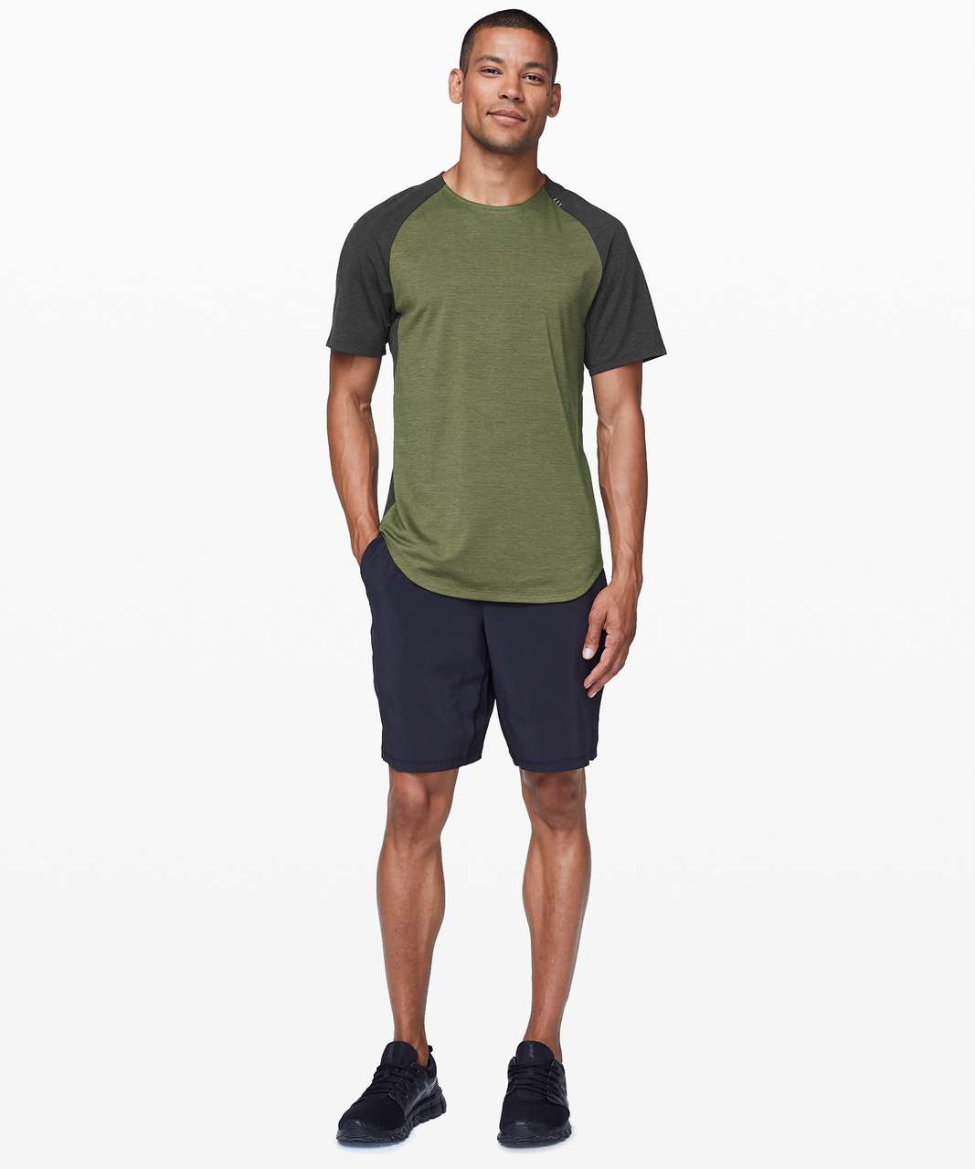 Lululemon Always Agile Short Sleeve - Loden Green / Obsidian