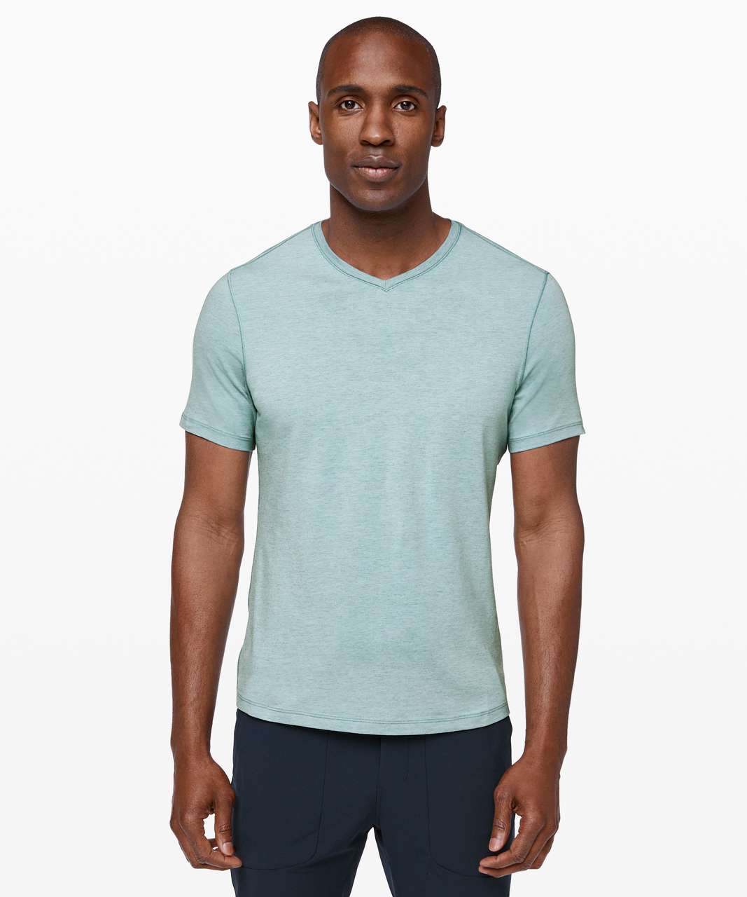 Lululemon 5 Year Basic V *Updated Fit - Heathered Aquatic Green