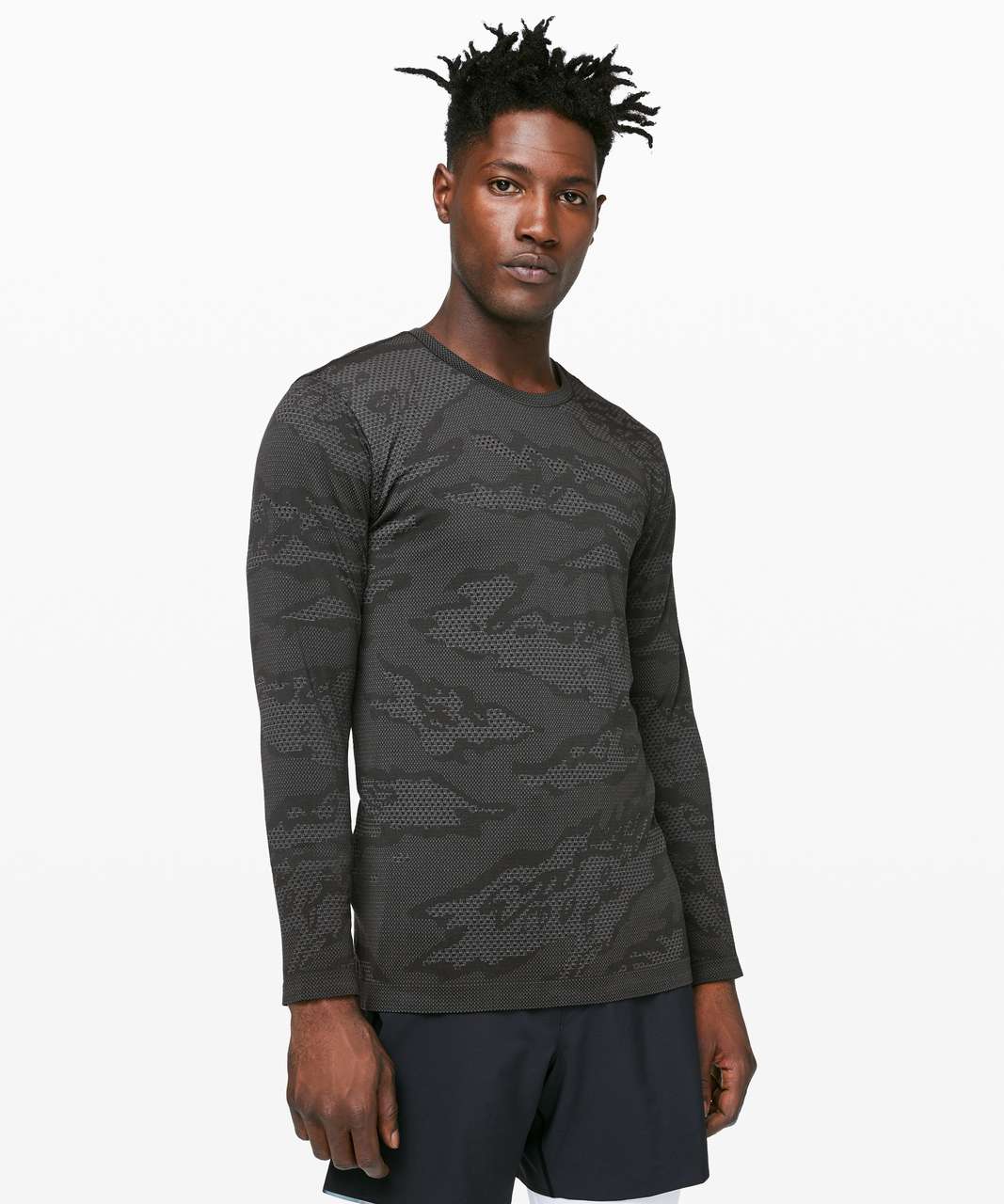 Lululemon Metal Vent Breathe Long Sleeve - Asphalt Grey / Obsidian