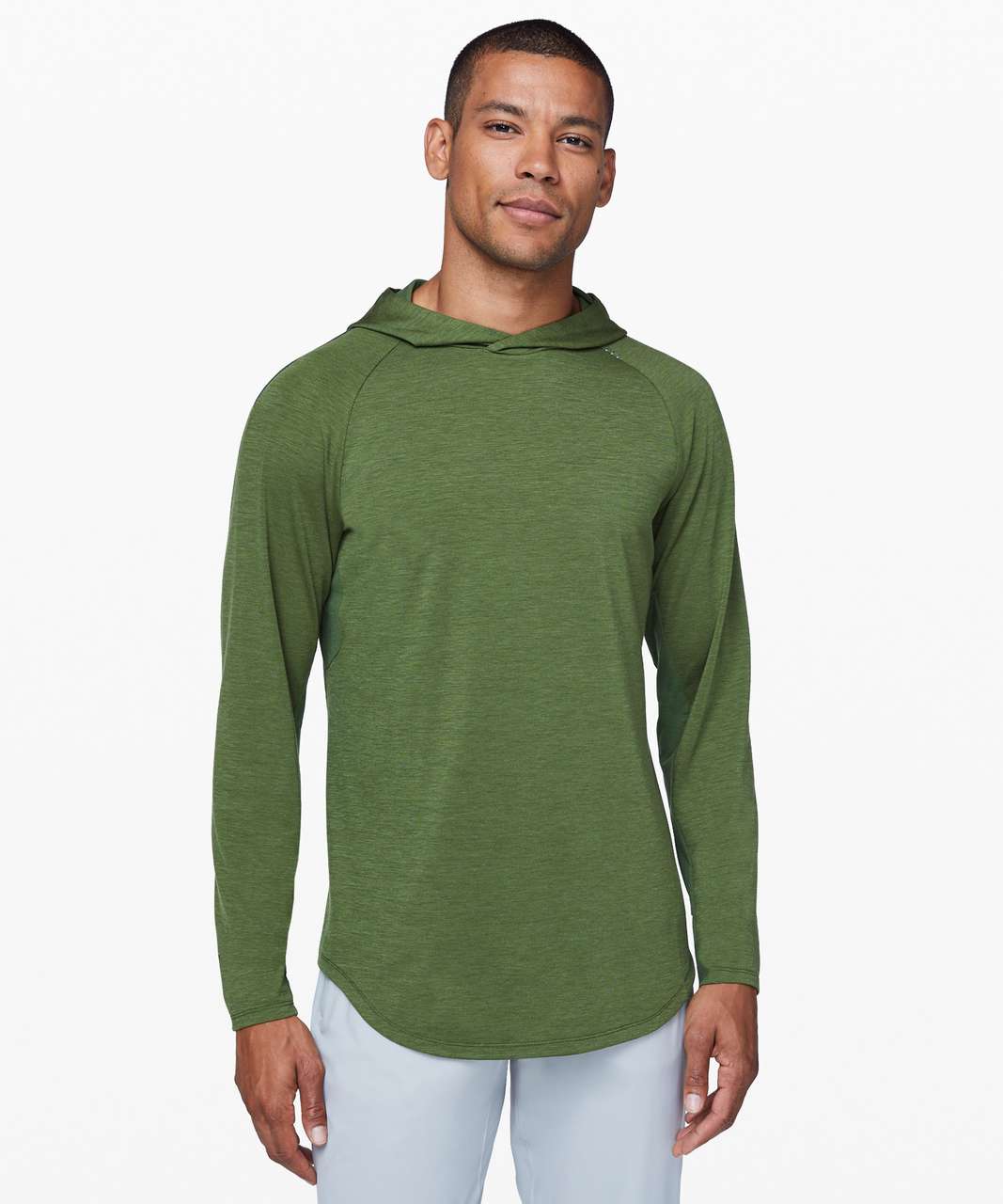 Lululemon City Sweat Pullover Hoodie Men's L Heather Emerald Green