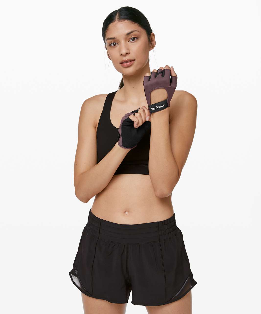 Lululemon Uplift Training Gloves - Cherry Cola / Black