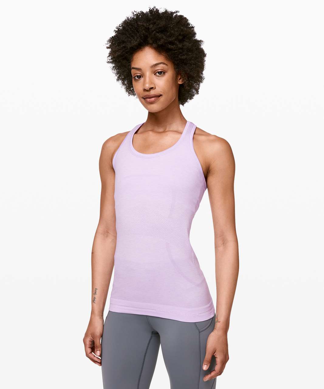 Lululemon Swiftly Speed Racerback - Sheer Violet / White / Pink