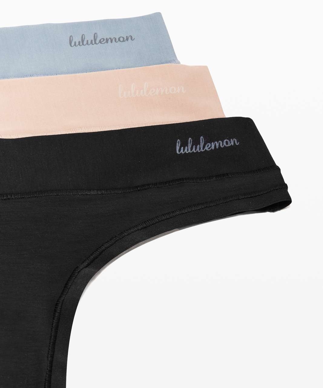 Lululemon Mula Bandhawear Thong *3 Pack - Chambray / Crepe / Black