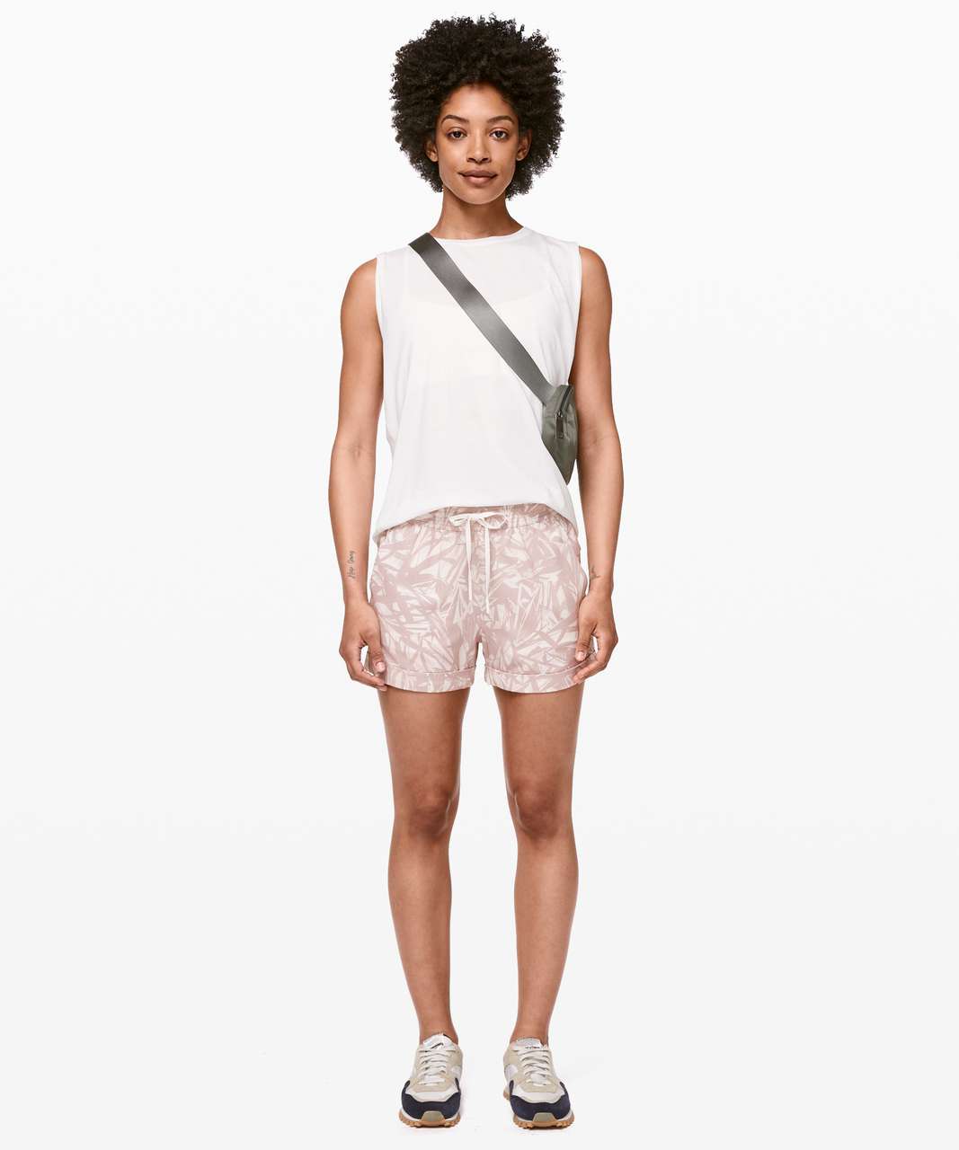 Lululemon Spring Break Away Short *4-way Stretch 3 - Shadow Leaf Light  Ivory Muse - lulu fanatics