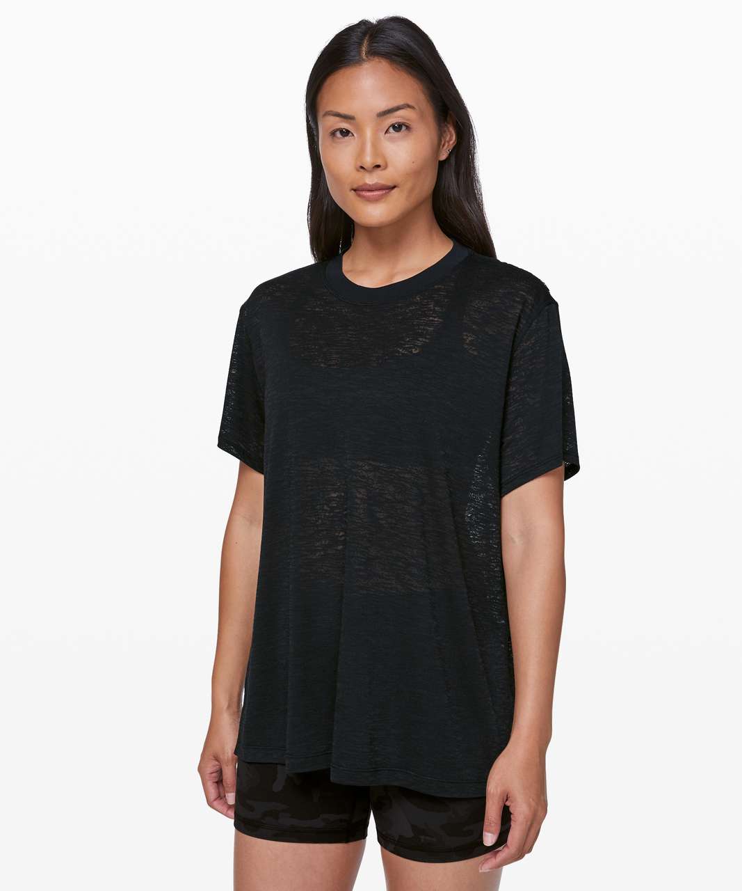 Lululemon All Yours Boyfriend Tee *Veil - Black