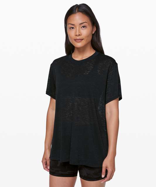 Lululemon All Yours Boyfriend Tee *Cropped Wash - Crackle Wash Faint ...