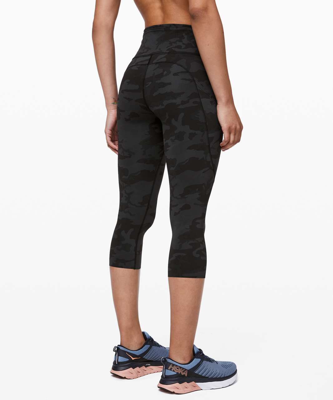 lululemon athletica, Pants & Jumpsuits, Lululemon Fast And Free Crop Ii 9  Nulux In Incognito Camo Multi Grey 4