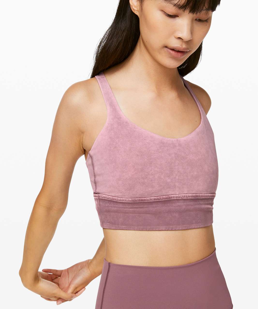 Lululemon Free To Be Bra *Long Line Rib Snow Wash - Washed Antoinette