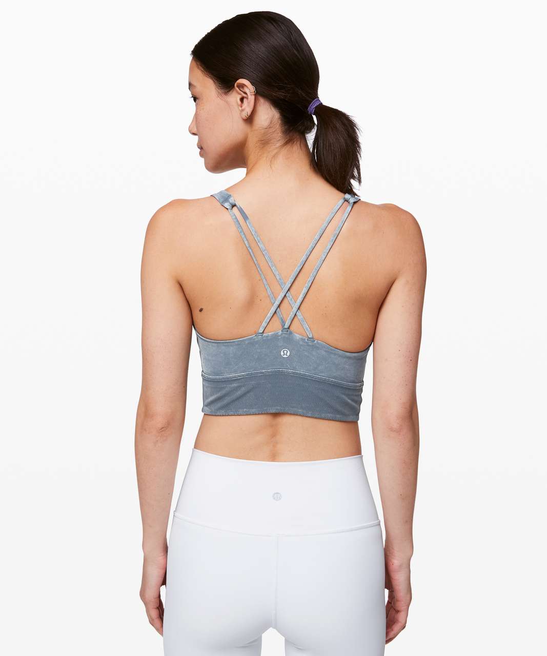 Lululemon Free To Be Bra *Long Line Rib Snow Wash - Washed Moon Blue