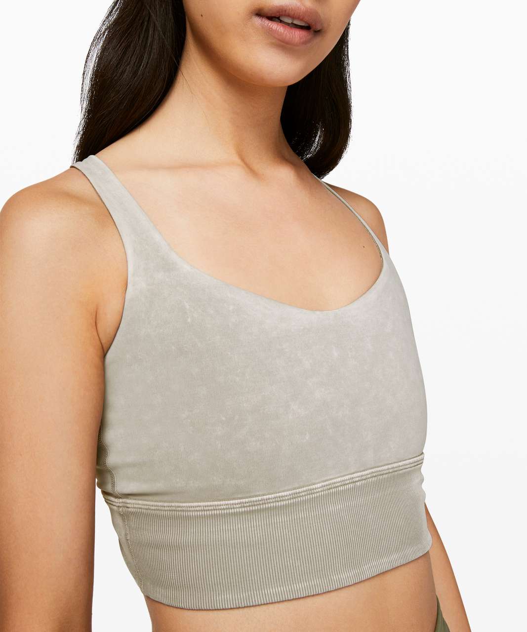 Lululemon Free To Be Bra *Long Line Rib Snow Wash - Washed French Clay