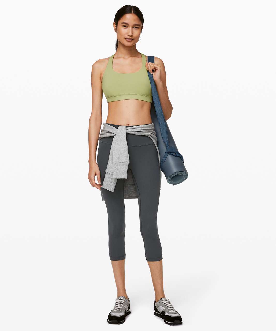 LULULEMON WUNDER UNDER HR CROP 21FLUX SIZE 10 MELANITE