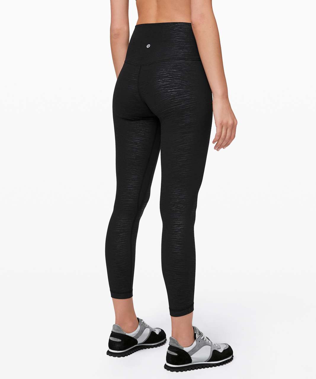 NEW Women Lululemon Align Pant 25 Lattice Work Emboss Black Size 2 