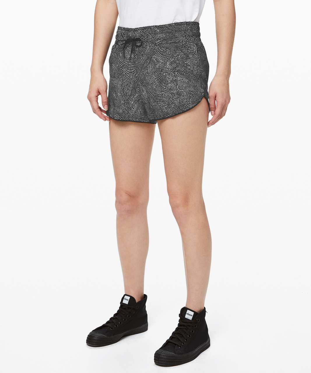 Lululemon Choose A Side Short *Reversible 3" - Free Spirit Alpine White Black / Black