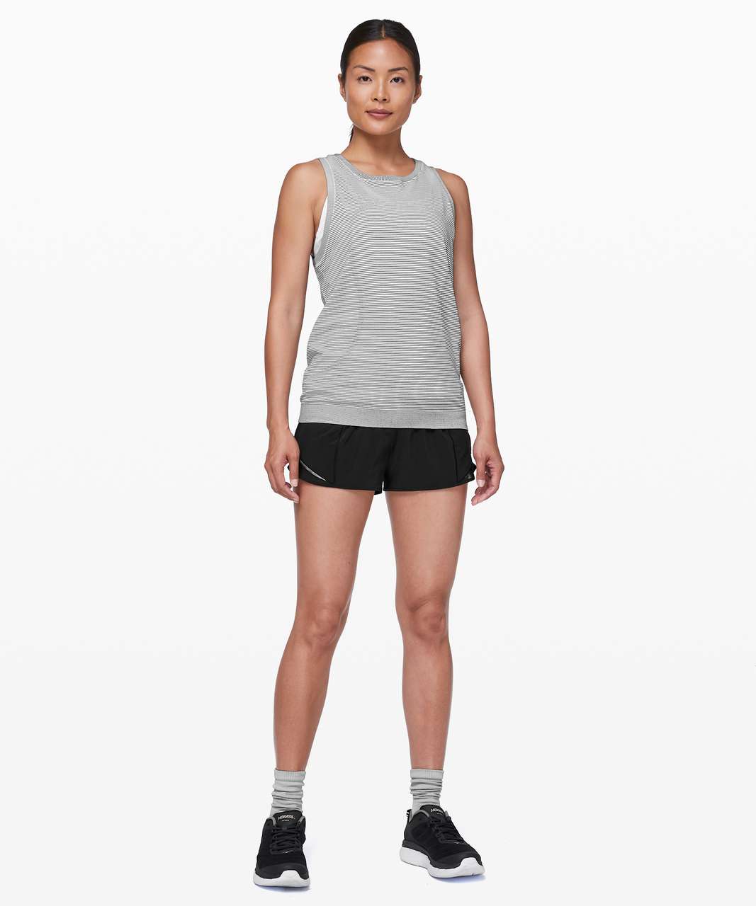 Lululemon Swiftly Breeze Tank *Relaxed Fit - White / Black - lulu fanatics