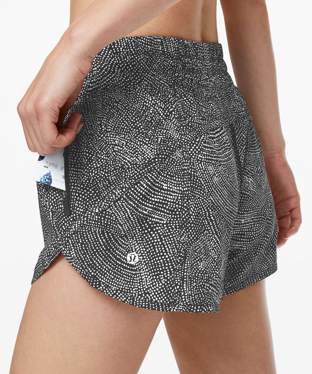 Lululemon Tracker Short V *4" - Free Spirit Alpine White Black