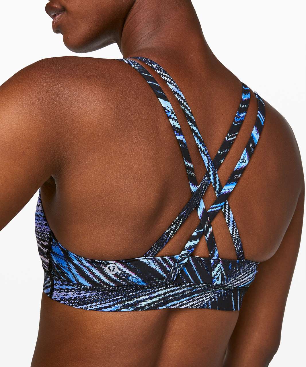 Lululemon Energy Bra - Tropics Energy Bra Blue Black