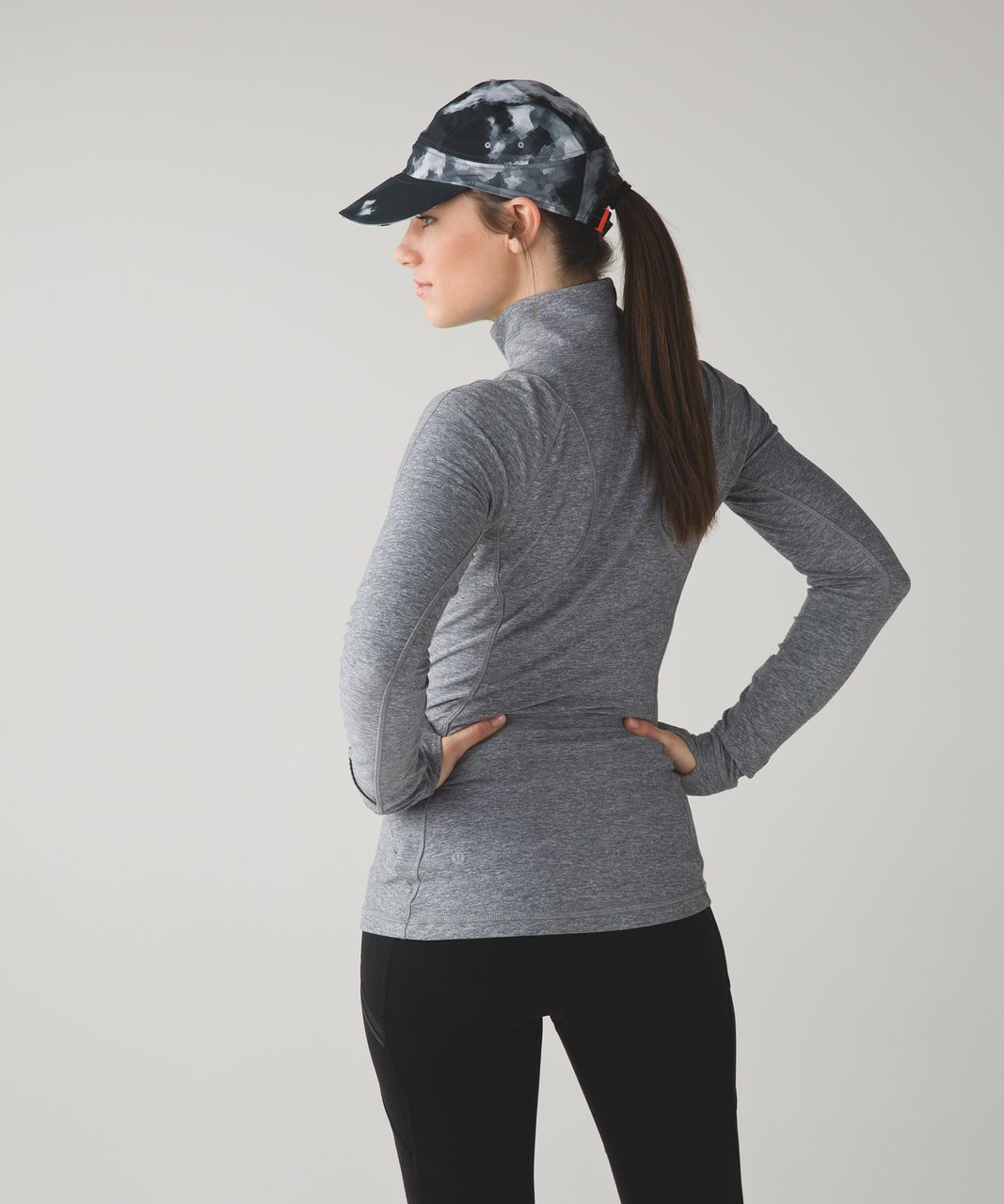 Lululemon Race To Place Run Hat 2.0 - Blooming Pixie White Black