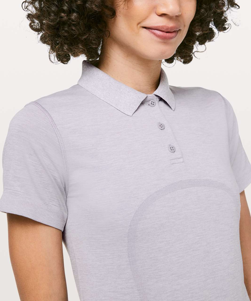 Lululemon Swiftly Speed Polo - Silverscreen / White - lulu fanatics