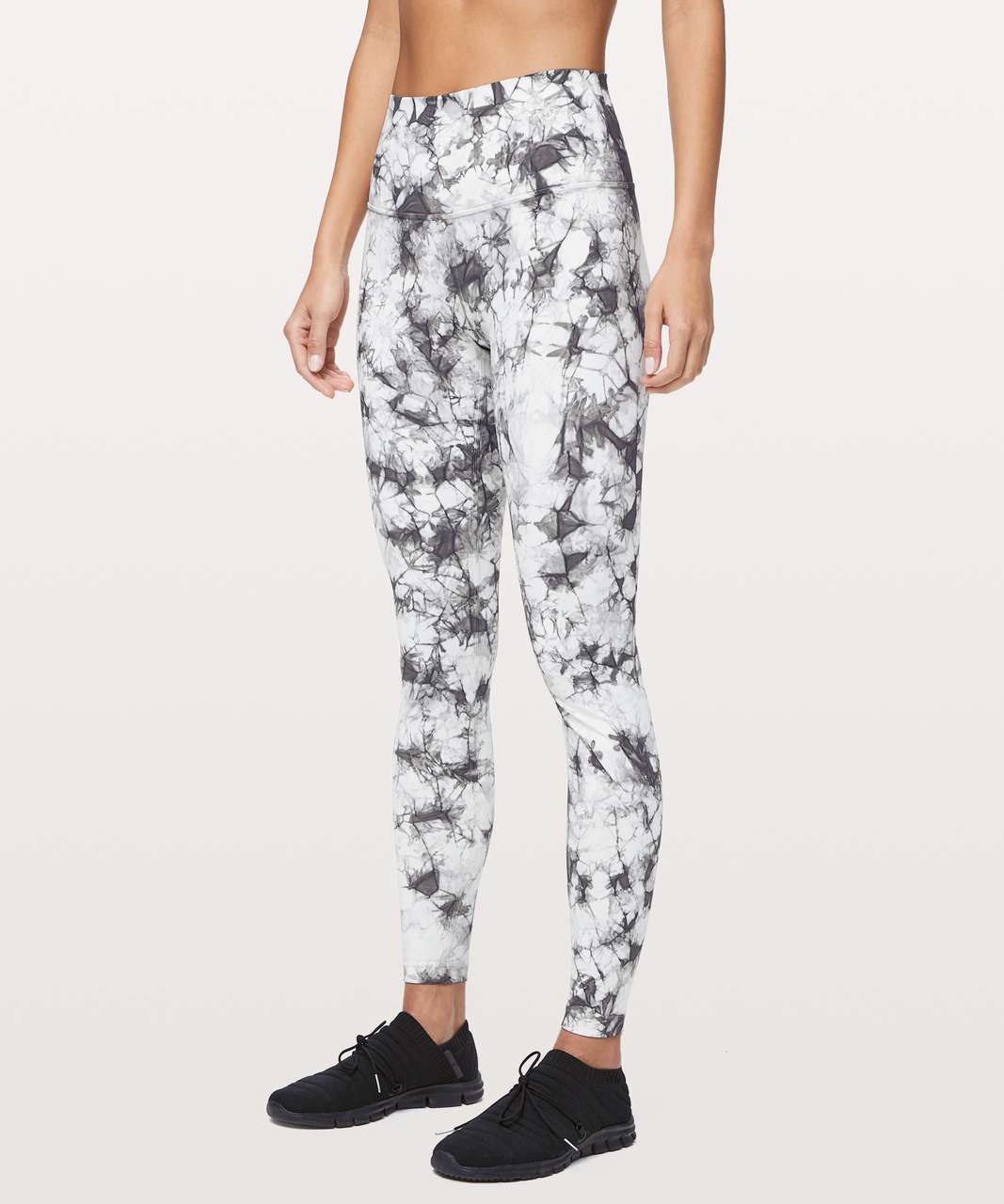 LULULEMON Wunder Under Legging Womens 4 Floral Black White M283