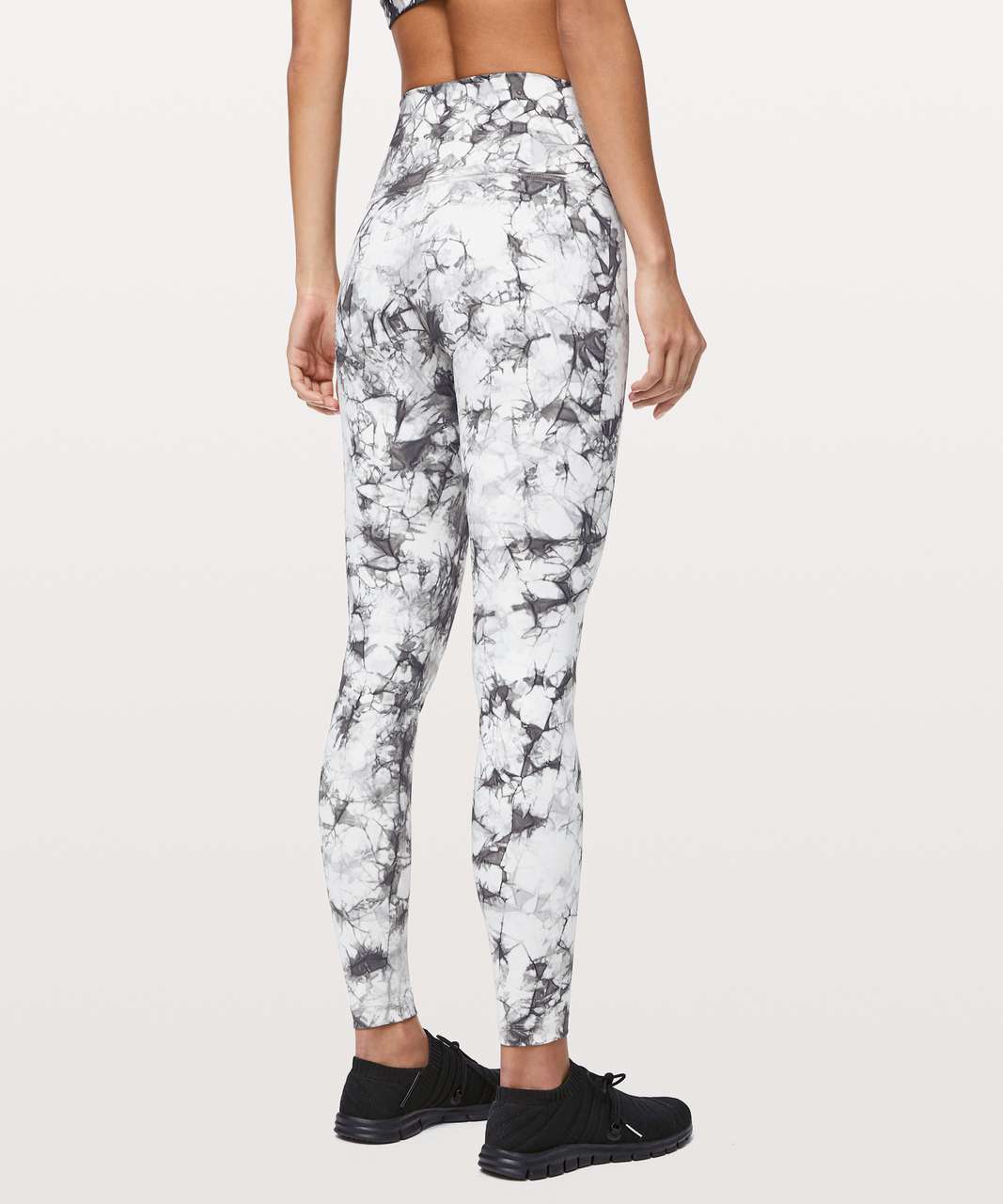 LULULEMON Wunder Under Legging Womens 4 Floral Black White M283