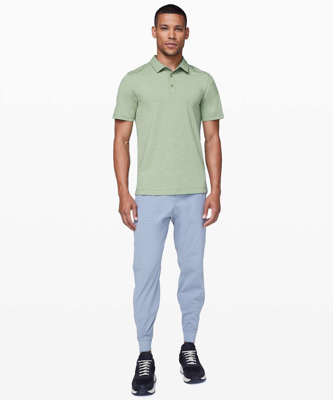 Lululemon Evolution Polo - Heathered Green Haze