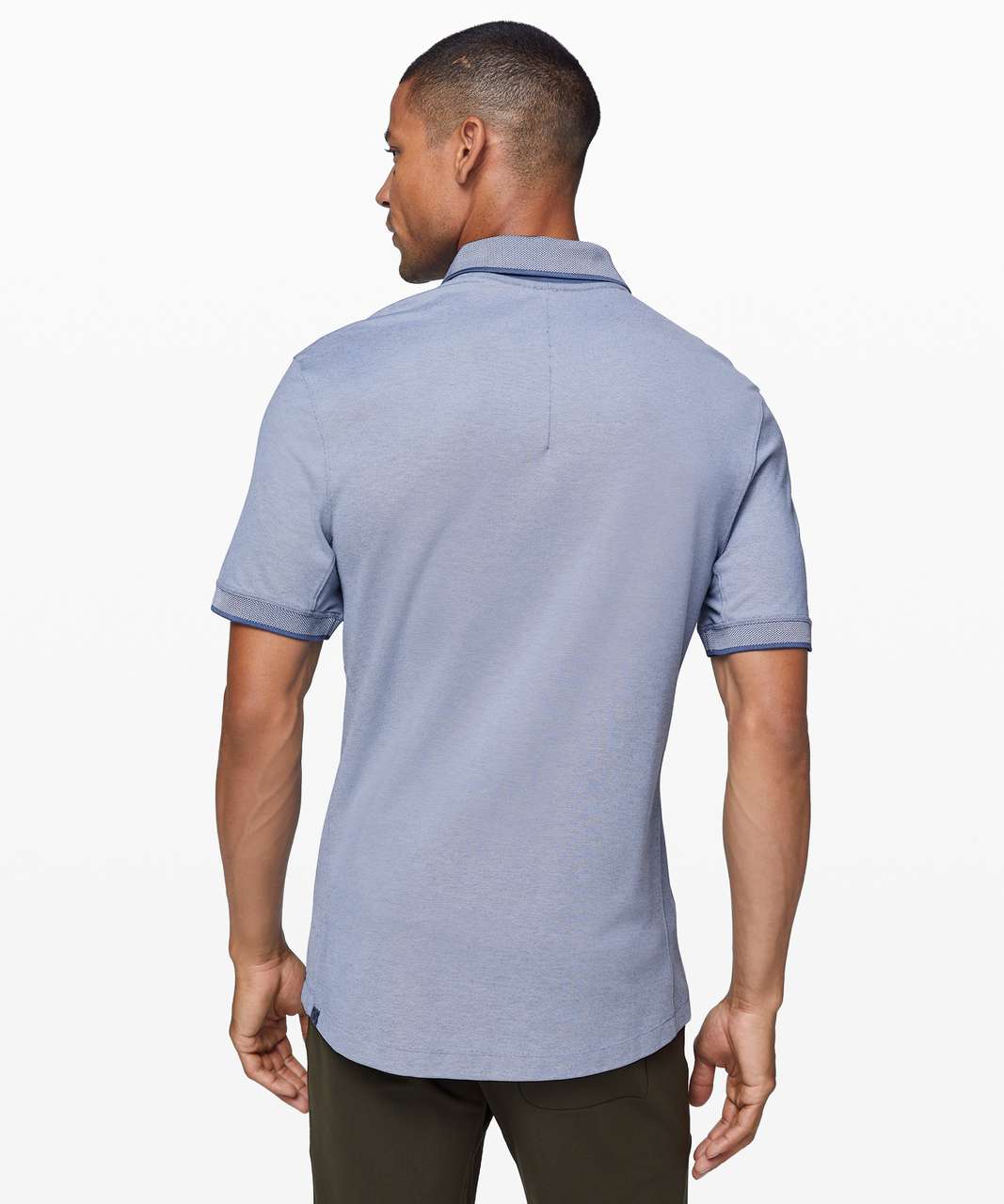 Lululemon Tech Pique Polo - White / Oasis Blue