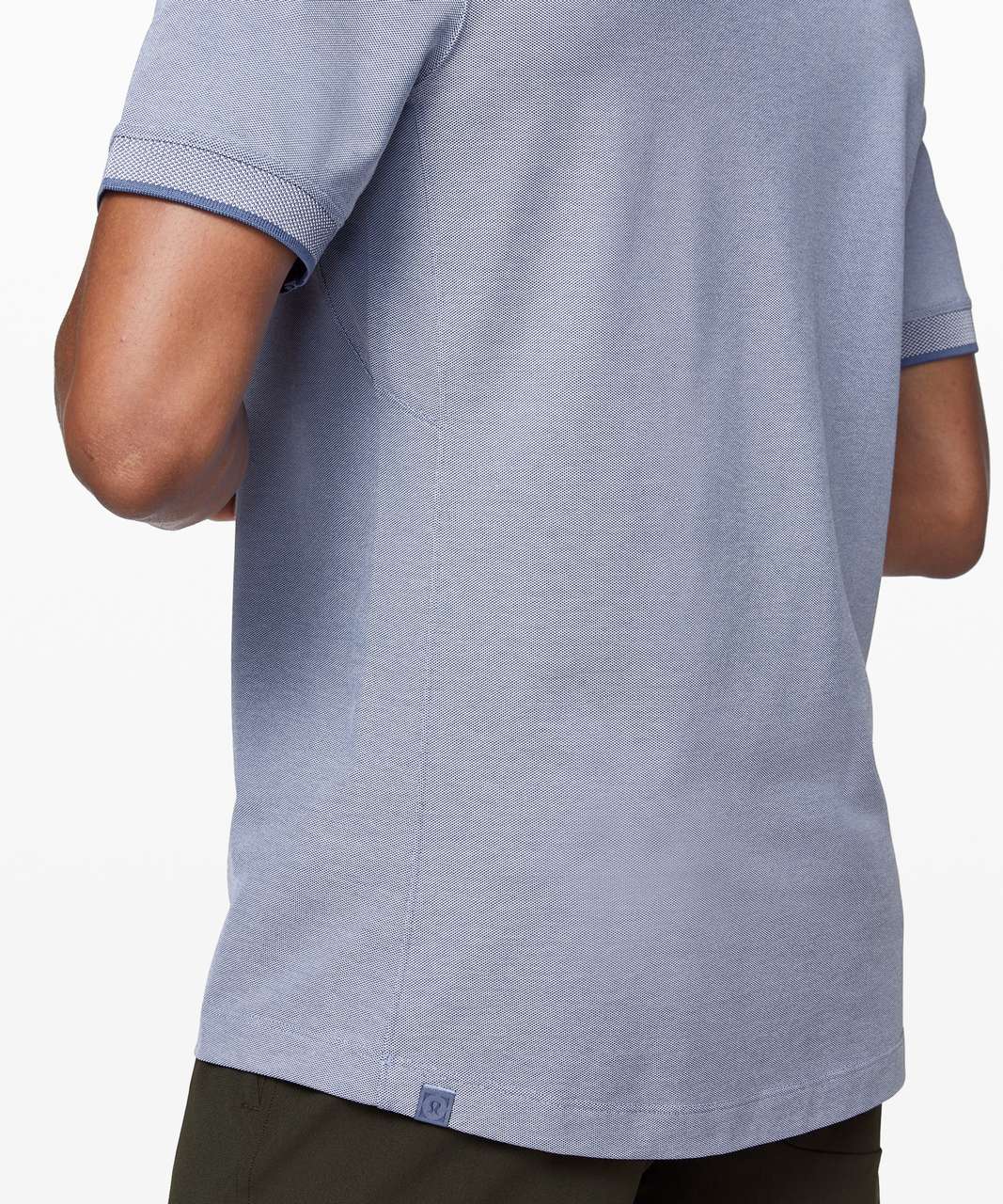 Lululemon Tech Pique Polo - White / Oasis Blue