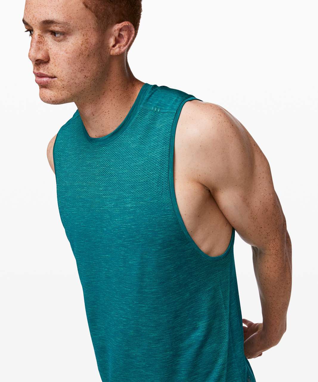 Lululemon Metal Vent Tech Muscle Tank - Tropix Green / Shark Teal