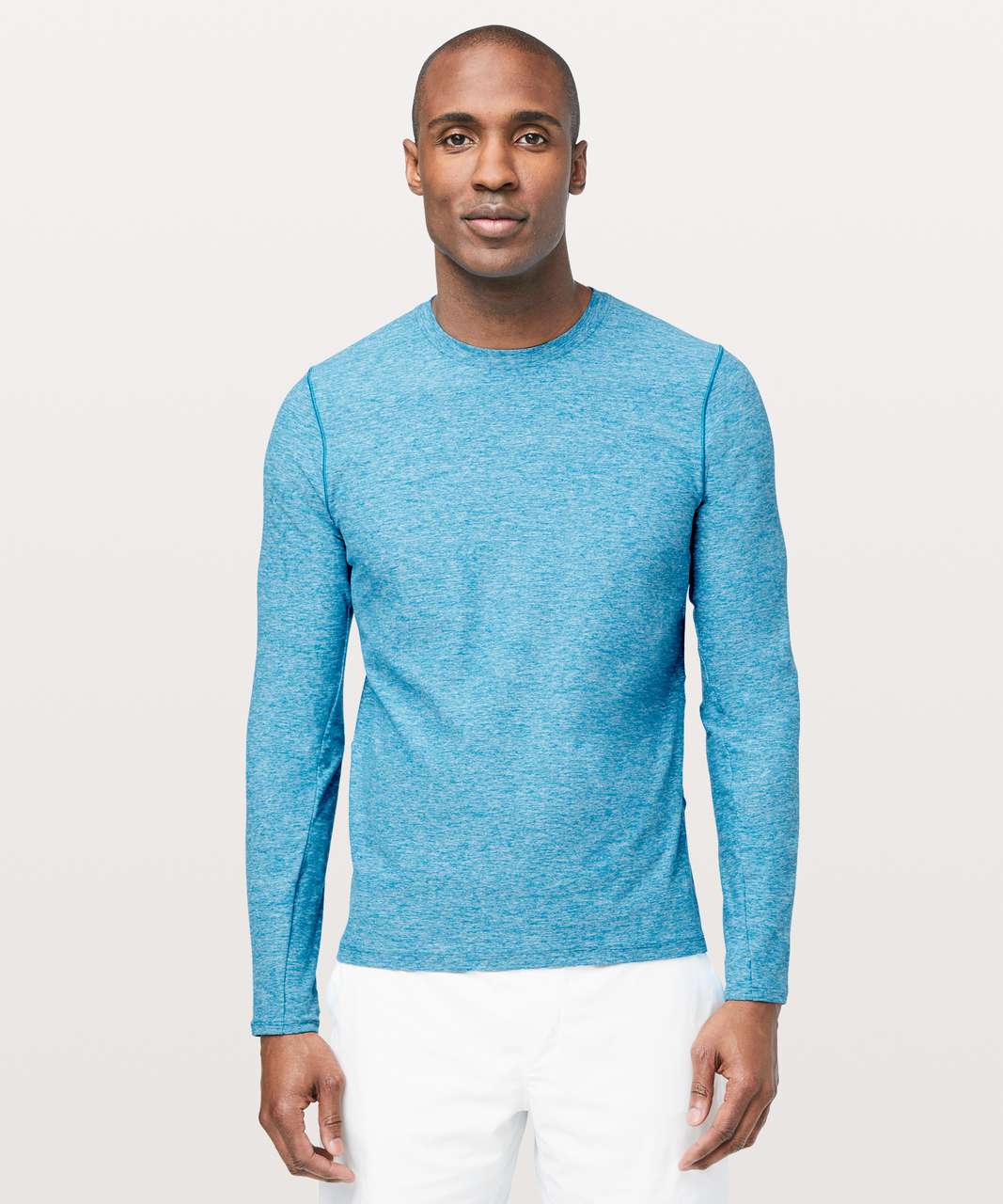 Lululemon Surge Warm Long Sleeve - Heathered Vivid Aqua