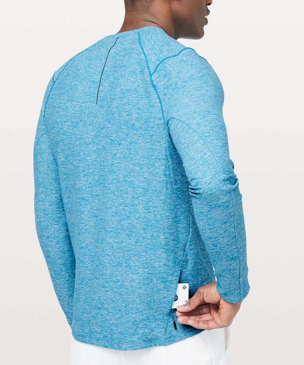 Lululemon Surge Warm Long Sleeve - Heathered Vivid Aqua