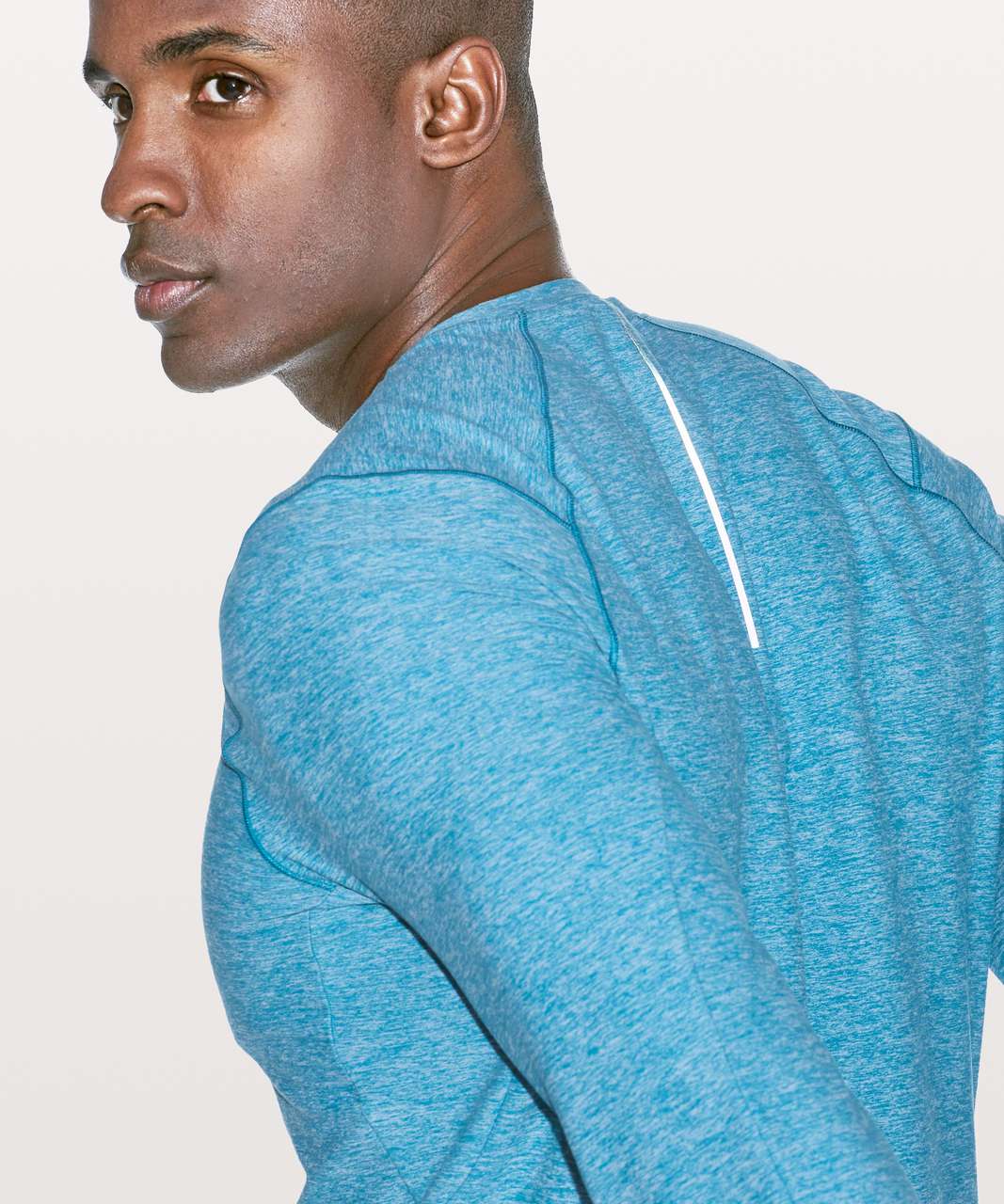 Lululemon Surge Warm Long Sleeve - Heathered Vivid Aqua