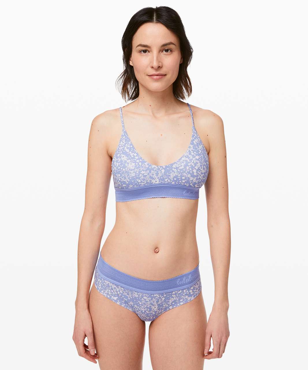 Lululemon Ever Essentials Bralette *Clsc - Bloom Spray Light Chrome Hydrangea Blue / Hydrangea Blue