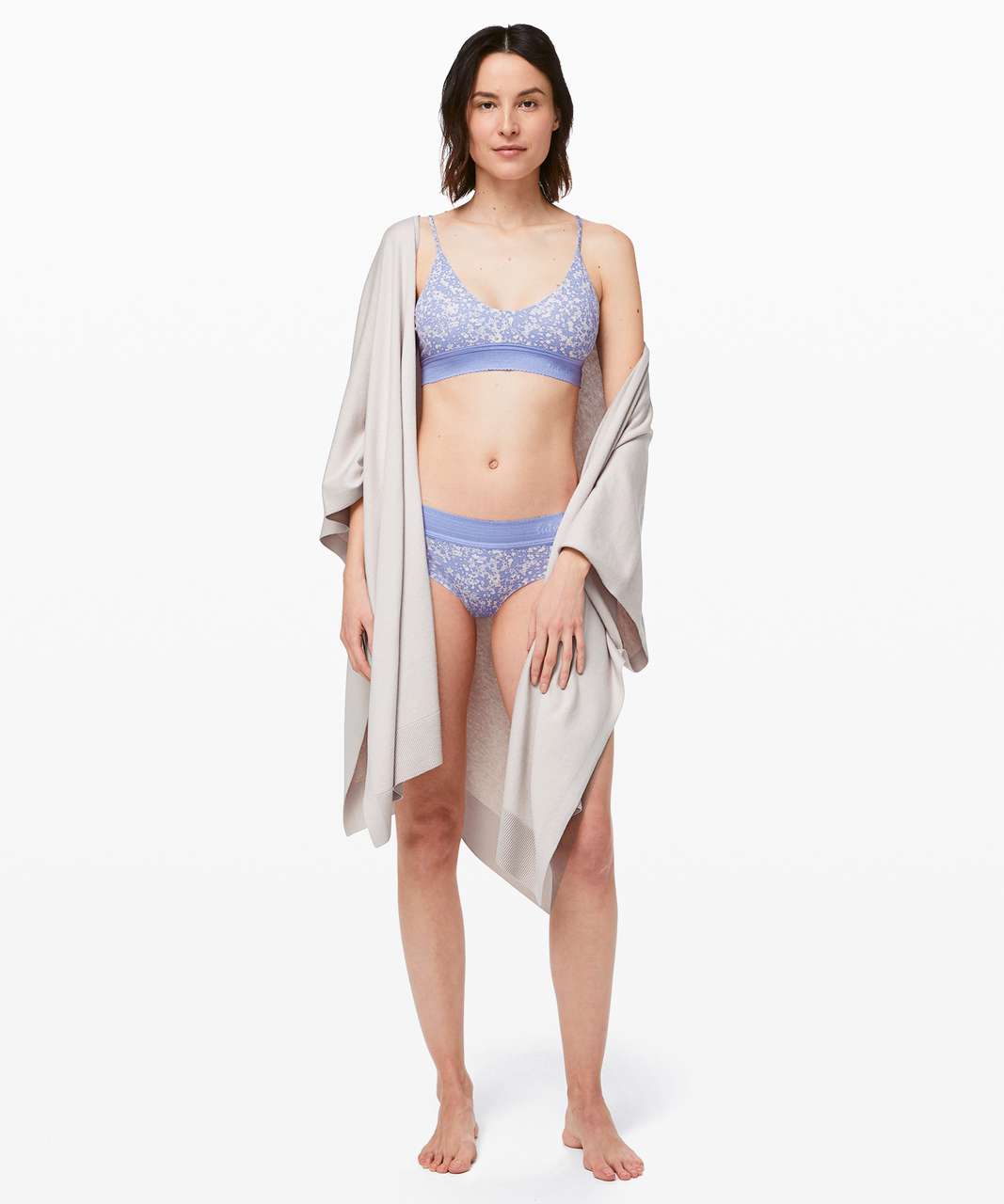 Lululemon Ever Essentials Bralette *Clsc - Bloom Spray Light Chrome Hydrangea Blue / Hydrangea Blue