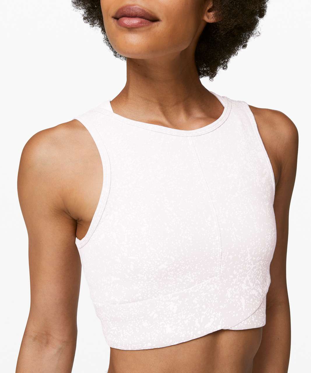 Lululemon Energetic Edge Cropped Tank - Light Chrome